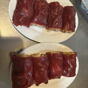 48. 金沙红米肠粉 Red Rice Crepe with Shrimp